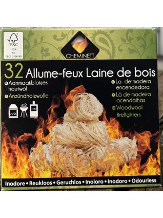 Allume feux en laine de bois