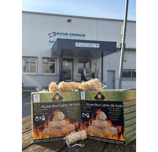 Allume feux en laine de bois