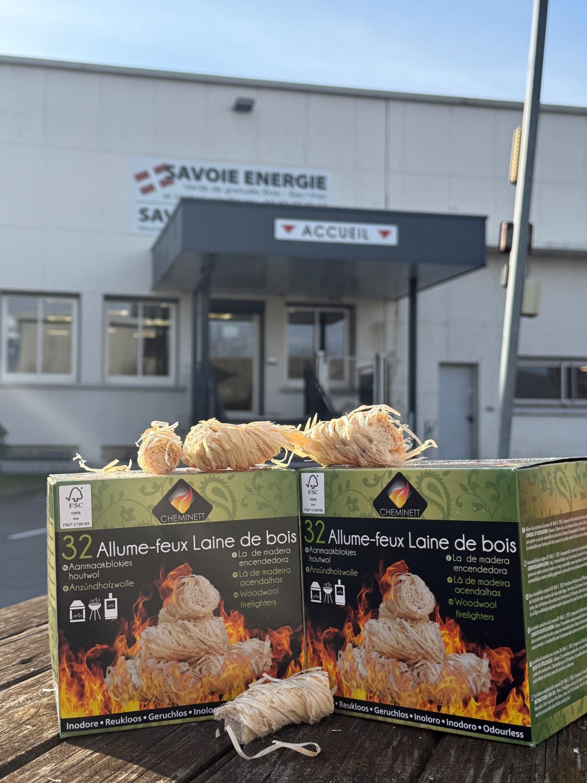 Allume feux en laine de bois